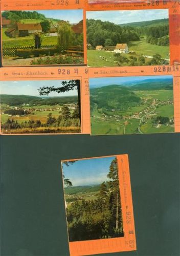 Grasellenbach Lot mit 5 AK Musterkarten Original aus Metzarchiv Bestellvorgänge und Auflagenzahlen