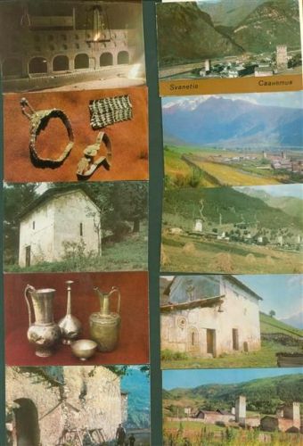 Lot mit 16 AK Originalumschlag Svanetien Mestia