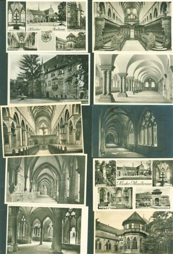 W7133 Maulbronn Lot mit 25 AK Kloster Originale aus dem Archiv des Metzverlages viele mehrfach teils Klebereste rückseitig Mönch Posten 21 bis 100 AK