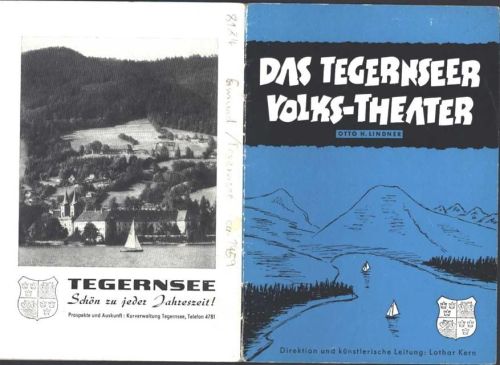 Tegernsee Spielführer Tegernseer Volkstheater ca 1959