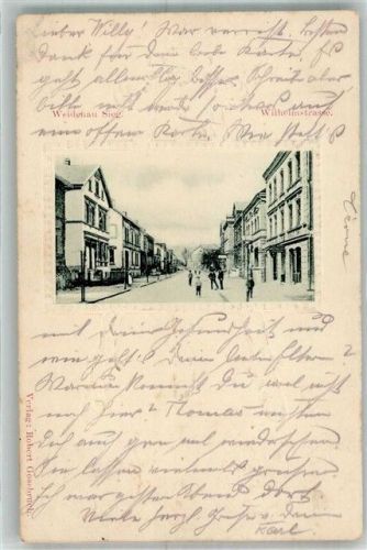 Weidenau 1902 Wilhelmstrasse Bahnpost Hannover- Zug 1278