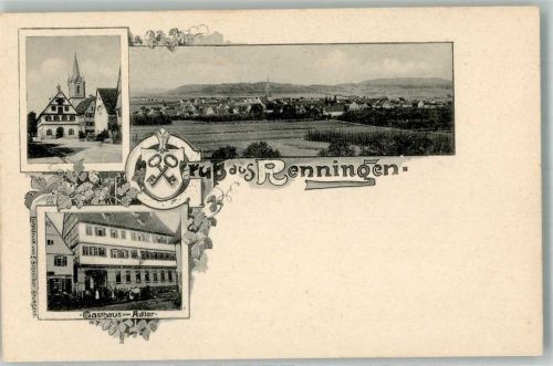 Renningen Dorfstrasse Gasthaus zum Adler Wappen