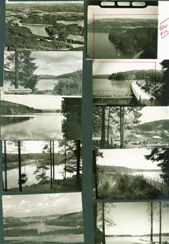 51709 W5277 Marienheide Lot mit 21 Fotos Lingesetalsperre Original aus Archiv eines Ansichtskartenverlages versch. Grössen