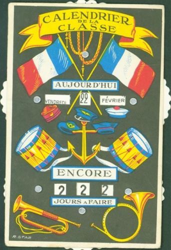 Tageszähler Tagen bis zum Ende der Militärzeit Le Calendrier de la Classe