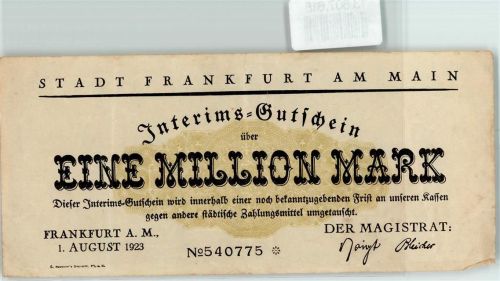 Frankfurt Eine Million Mark