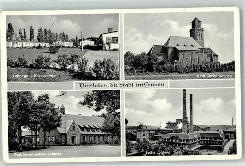 Dinslaken Lehrlings- und Knappenheim Zeche Lohberg Kath. Kirche