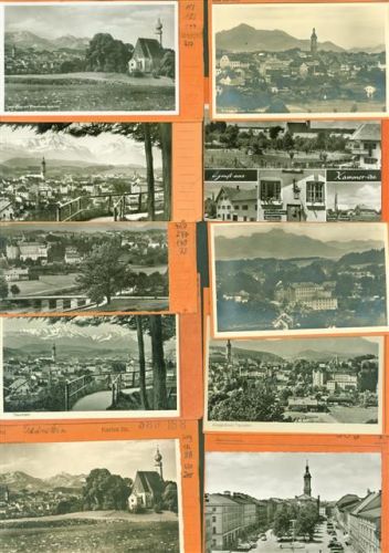 83278 W8220 Traunstein , Oberbay Lot mit 25 AK Musterkarten Original aus Metzarchiv Bestellvorgänge und Auflagenzahlen