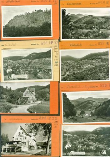 76593 W7562 Lautenbach , Murgtal Lot mit 21 AK Musterkarten Original aus Metzarchiv Bestellvorgänge und Auflagenzahlen