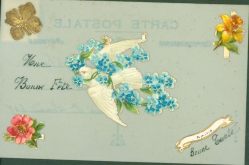 Liege Oblaten aufgeklebt Taube Freundschaft Ort lt. Stempel