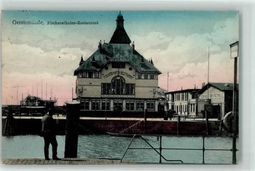 Geestemünde 1912 Fischereihafen Gasthaus Fisch Auktionshalle