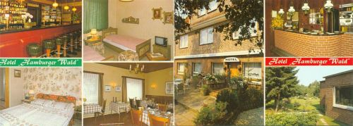Schmalenbeck Hotel Hamburger Wald Innen- und Aussenansicht Klappkarte