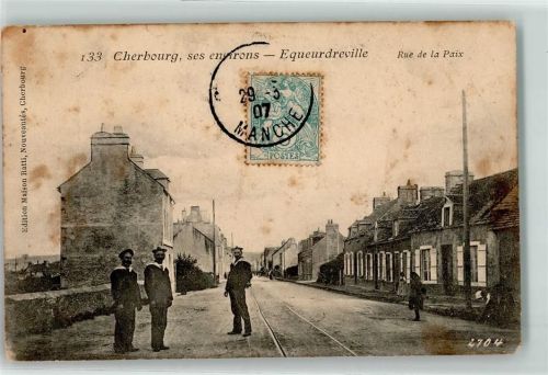 Cherbourg-Octeville 1907 Rue de la Paix Matrosen