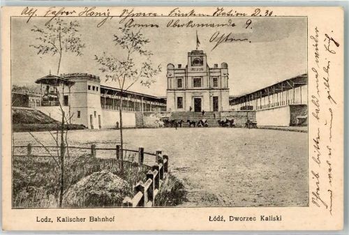 Litzmannstadt 1915 kalischer Bahnhof Eisenbahn