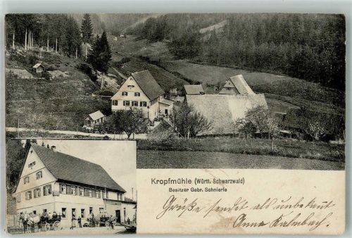 Seewald 1916 Gasthaus Kropfmühle Kutsche Pferdefuhrwerk