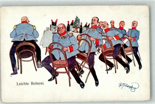 Leichte reiterei Soldaten Unirofm Stühle Orden Gedeckter Tisch BKW I Nr 516-4