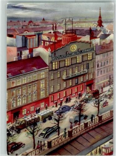 Wien 5. Bezirk, Margareten Druck und Verlagsanstalt Vorwärts LKW Oldtimer Straßenbahn Propaganda WK I