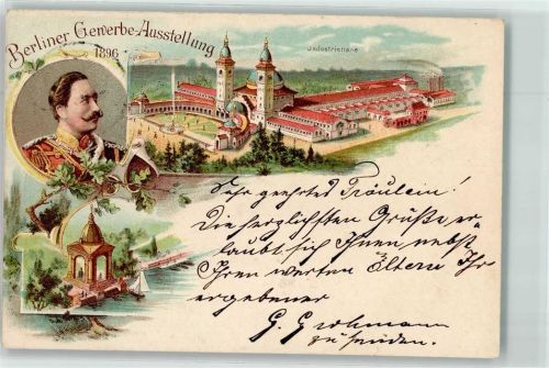 1896 Gruss aus Kaiser Wilhelm Industriehalle AK