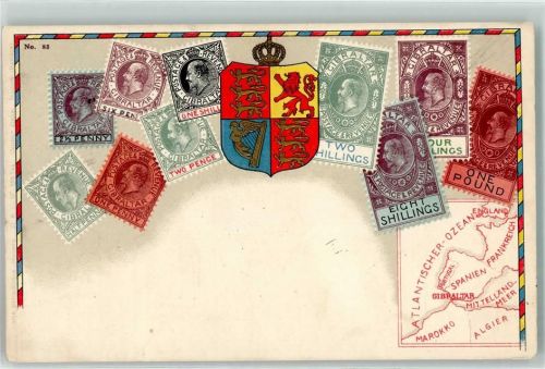 Lithographie Briefmarkenabbildung Wappen Ottmar Zieher