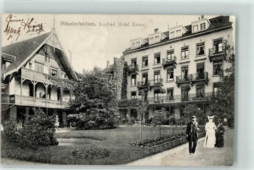 79618 W7888 Rheinfelden , Baden 1908 - Hotel Krone Park