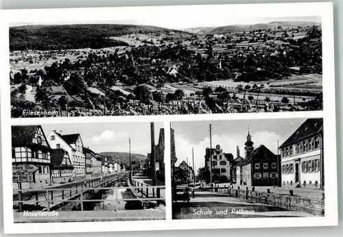 Friesenheim Schule und Rathaus Hauptstraße Verlag Kurt Görtz Nr. 3100