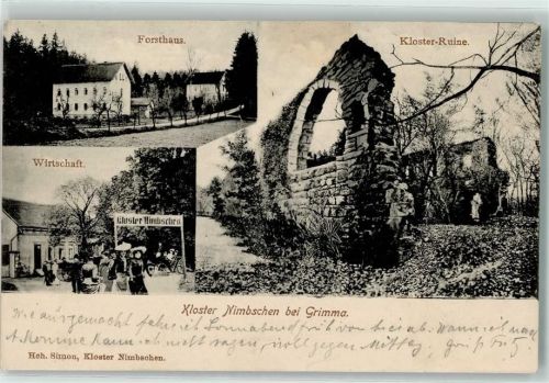 04668 O7240 Grimma - Forsthaus Kloster Ruine Gasthaus Kloster Nimbschen
