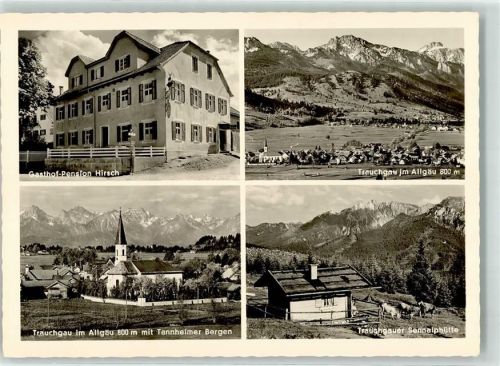 Trauchgau Gasthaus Pension Hirsch Tannheimer Berge Sennalphütte Kühe