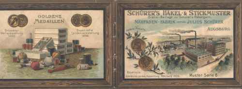 Augsburg 1906 Schürers Häkel- Stickmuster 25 S. Landesausstellung Nürnberg