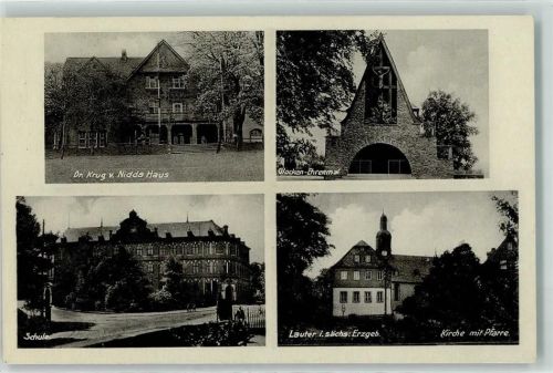 Lauter Dr. Krug v. Nidda-Haus Glocken-Ehrenmal Schule Kirche mit Pfarre