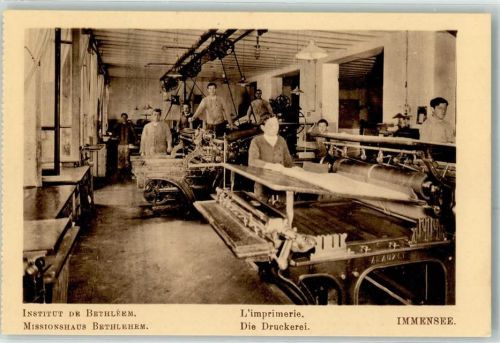 Immensee Missionshaus Bethlehem Beruf AK Druckerei