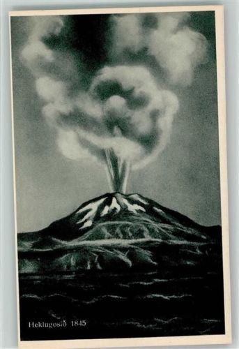 Heklugosio 1845 Berg Vulkan