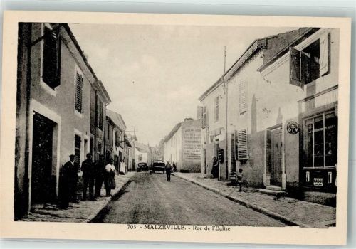 Malzeville Rue de l Eglise Auto DLV Maggi Emailleschild