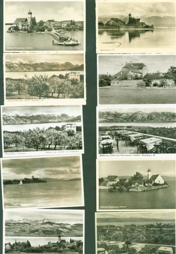 88142 W8992 Wasserburg Bodensee Lot mit 33 AK Seegarten-Hotel Krone einige mehrfach Verlag Metz
