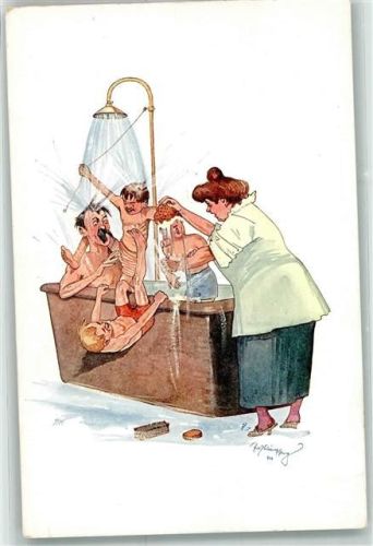 Badewanne Familie BKW I Nr 668-5 Schönpflug, F.