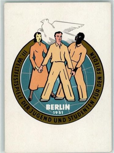 Berlin Mitte 1951 III Weltfestspiele der Jugend und Studenten für den Frieden Politik Schwarzafrikaner