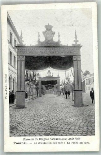 Tournai La Place du Parc Congres Eucharistique 1906