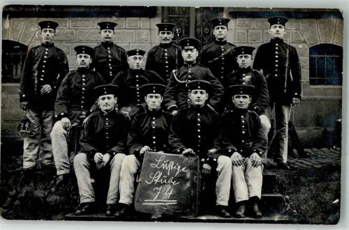 Saarlouis 1913 Uniform Stube 74 Ort lt. Stempel