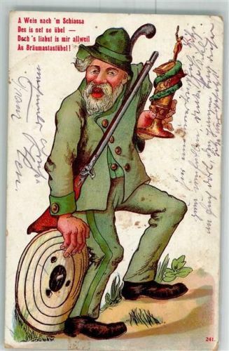 1911 Schießscheibe Dialekt Pokal Humor