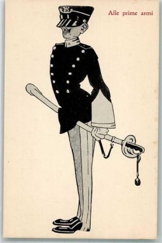 Verlag I.G.A. Nr. 178 Alle prime armi Militär Humor WK I Künstlerkarte