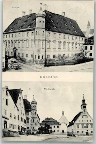 Greding 1913 Schloss Greding Marktplatz