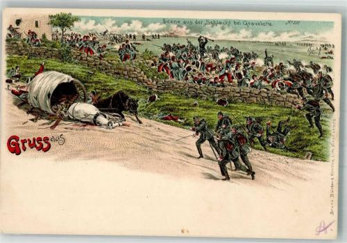 1900 Schlacht bei Gravelotte Gefechte Verlag Bruno Bürger u. Ottillie Nr. 351