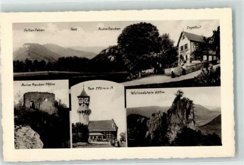 Teck Gasthaus zum Engelhof Gelber Felsen Teck Ruine Rauber Teck Wielandstein