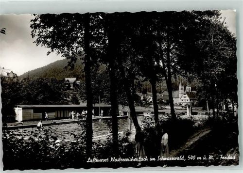 Klosterreichenbach Freibad Schwimmbad Kirche Foto AK