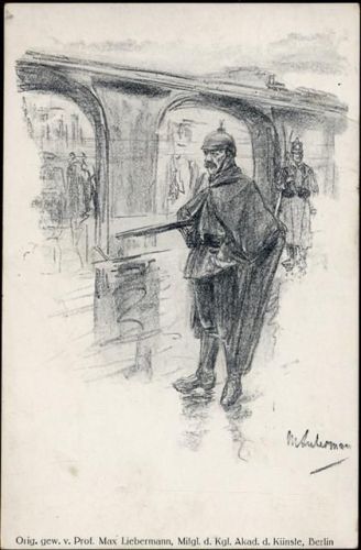 um 1914-18 Wachsoldaten,F. Gerhard,sign. M. Liebermann