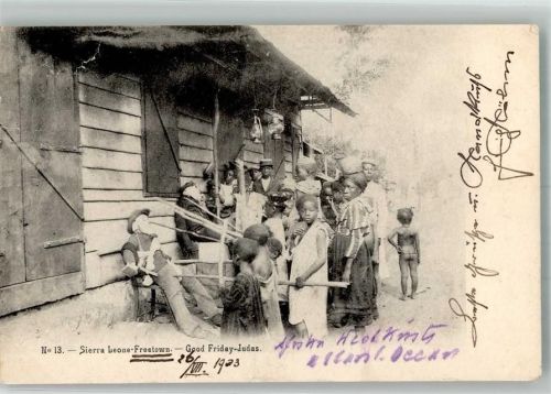 Freetown 1903 Tracht Kinder Good Frieday-Judas