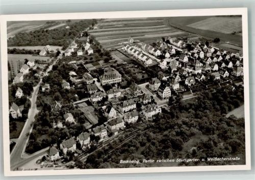 Backnang Fliegeraufnahme Stuttgarter- und Weißacherstrasse