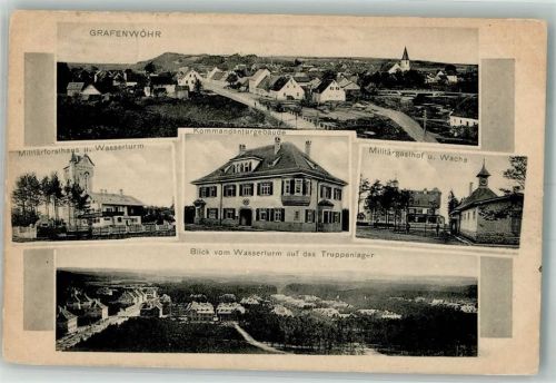 Grafenwöhr 1911 Truppen-Übungsplatz Kommandatur Militärforsthaus Militärgasthaus Wache