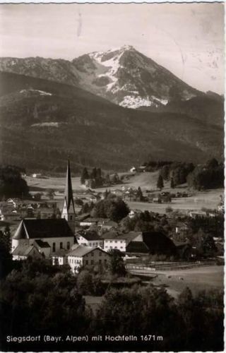 um 1950/60 Siegsdorf (Bayr. Alpen) mit Hochfelln.,Rudolf Merz AKU1