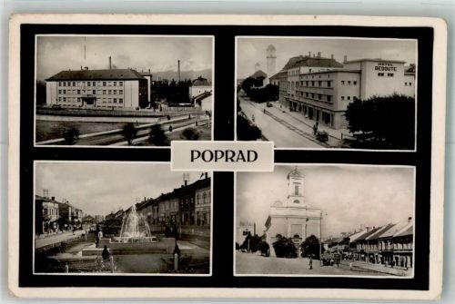 Poprad Deutschendorf 1946 Foto AK Hotel Redoute
