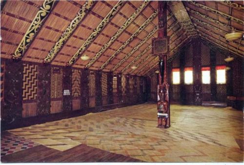 um 1970 Rotorua: Wahio Meeting House,Colin Branch AKU1
