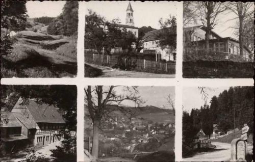 um 1962 Saupsdorf: Sächs. Schweiz, Versch. Ansichten,Photo Weber AKU2
